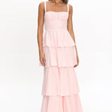 Provence Bloom Tiered Maxi Dress Rosewater