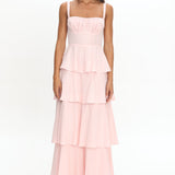 Provence Bloom Tiered Maxi Dress Rosewater