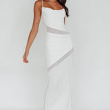 Sun Kissed Cowl Tied Back Maxi Dress White