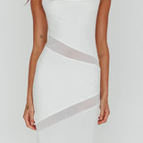 Sun Kissed Cowl Tied Back Maxi Dress White