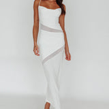 Sun Kissed Cowl Tied Back Maxi Dress White