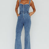 Emilio Flared Jumpsuit Denim