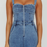Emilio Flared Jumpsuit Denim