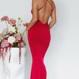 Phoenix Sun Open Back Maxi Dress Red