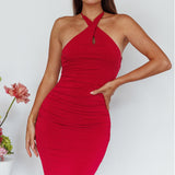 Phoenix Sun Open Back Maxi Dress Red