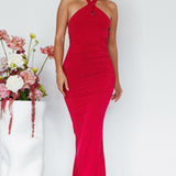 Phoenix Sun Open Back Maxi Dress Red
