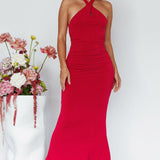 Phoenix Sun Open Back Maxi Dress Red