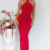 Phoenix Sun Open Back Maxi Dress Red