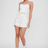Laureen Pocket Romper White