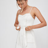 Laureen Pocket Romper White