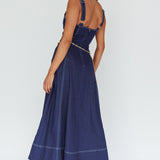 Laureen Pocket Maxi Dress Denim Indigo