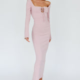 Samantha Pearl Detailing Midi Dress Blush