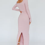 Samantha Pearl Detailing Midi Dress Blush