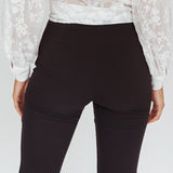 Sabria Mid-Rise Flare Pants Black
