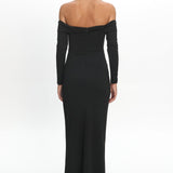 Oliana Twist Bust Maxi Dress Black