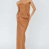 Valencia Flare Midi Skirt Mocha