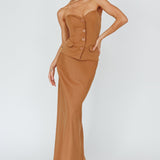 Valencia Flare Midi Skirt Mocha