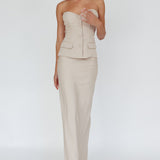 Valencia Flare Midi Skirt Oat