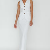 Philomena Midi Skirt White