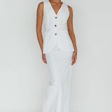 Philomena Midi Skirt White