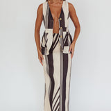 Philomena Maxi Skirt Stripe Black