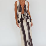 Philomena Maxi Skirt Stripe Black