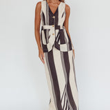 Philomena Maxi Skirt Stripe Black