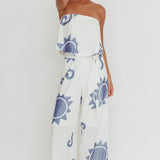 Nectar Sun Print Wide Leg Pants Blue