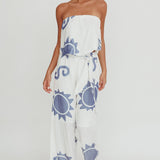 Nectar Sun Print Wide Leg Pants Blue