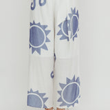 Nectar Sun Print Wide Leg Pants Blue