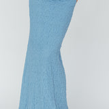 Kalei Textured Midi Skirt Blue
