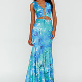 Summerlove Lace-Up Bodice Midi Dress Green