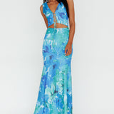 Summerlove Lace-Up Bodice Midi Dress Green