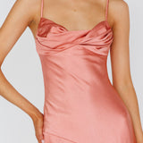 Amity Twist Bust Split Maxi Dress Rose