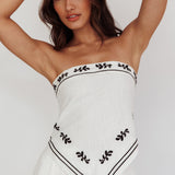 Sought After Tied Back Strapless Top Off White