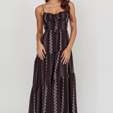 Doe Tied Bust Maxi Dress Black