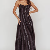 Doe Tied Bust Maxi Dress Black