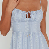 Doe Tied Bust Maxi Dress Blue