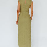 Like A Movie Cap Sleeve Midi Dress Olive