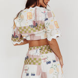 Breakaway Graphic Print Elastic Shorts Olive