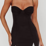 All Mine Godet Hem Maxi Dress Black