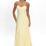 All Mine Godet Hem Maxi Dress Butter