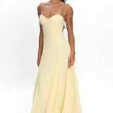 All Mine Godet Hem Maxi Dress Butter