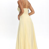 All Mine Godet Hem Maxi Dress Butter