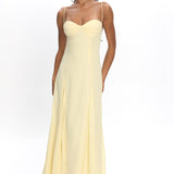 All Mine Godet Hem Maxi Dress Butter