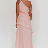 Delwyn One-Shoulder Maxi Dress Baby Pink