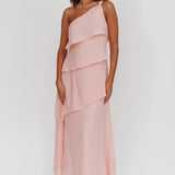 Delwyn One-Shoulder Maxi Dress Baby Pink