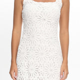 Karrla Crochet Lace Mini Dress White
