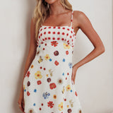 Fleur Sun Cami Strap Mini Dress Flowers Red