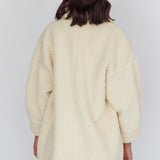 Peace & Serene Collared Sherpa Jacket Yellow